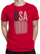 Vintage USA Flag Design Men's T-shirt
