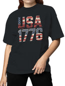 USA 1776 Vintage Flag  Women's T-shirt