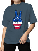 USA Peace Sign Women's T-shirt