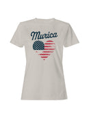 Patriotic Heart Flag Women's T-shirt