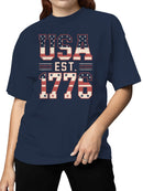 USA EST 1776 Patriotic  Women's T-shirt