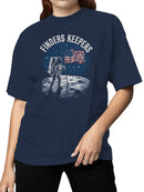 Astronaut Moon Flag Women's T-shirt