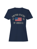 Vintage USA Flag 1776 Women's T-shirt