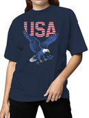 Bold USA Eagle Graphic Women's T-shirt