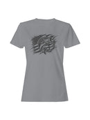 Patriotic Bass Fishing black and white Women's T-shirt