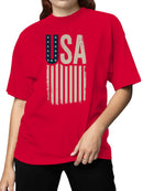 Vintage USA Flag Design Women's T-shirt