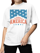 Vintage USA Patriotic Stars Women's T-shirt