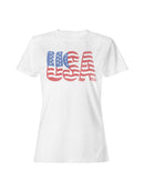 USA Flag Graphic Design Women's T-shirt