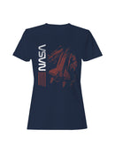 Officially Licensed Nasa Vintage Space Shuttle Graphic Women's T-shirt