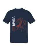Officially Licensed Nasa Vintage Space Shuttle Graphic Men's T-shirt