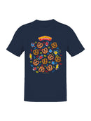 Officially Licensed Super Pretzel Fun Cartoon Pretzels Men's T-shirt