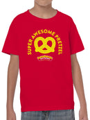 Officially Licensed Super Pretzel Super Awesome Pretzel  Youth's T-shirt
