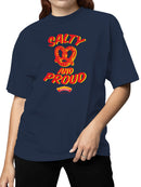 Officially Licensed Super Pretzel Salty and Proud Pretzel Women's T-shirt