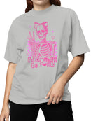 Adorable Skeleton Punk Art Women's T-shirt