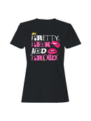 Pretty Pink and Proud Lips Design Women's T-shirt
