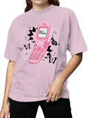 Error 404 Pink Retro Phone Art Women's T-shirt