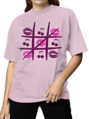 Tic Tac Toe Cherries & Kisses Women's T-shirt
