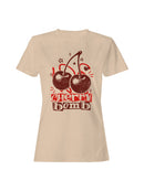 Bold Cherry Bomb Graphic Art Women's T-shirt