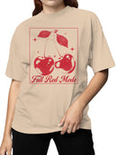 Full Red Mode Cherry Art Women's T-shirt