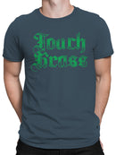 Touch Grass Gothic Typography Men's T-shirt