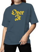 Bold "Over It" Typography Art Women's T-shirt