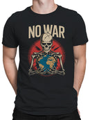 No War Skeleton Holding Earth Men's T-shirt