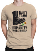 Humanity Over Patriotism Message Men's T-shirt
