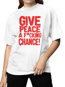 Bold Peace Statement Graphic Women's T-shirt
