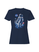 Officially Licensed NASA Astronaut Lunar Walk Design Women's T-shirt