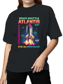 Officially Licensed NASA Atlantis Space Shuttle 1997 Launch Women's T-shirt