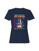Officially Licensed NASA Atlantis Space Shuttle 1997 Launch Women's T-shirt