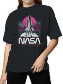 Officially Licensed NASA Retro NASA Rocket Launch Women's T-shirt