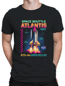 Officially Licensed Nasa Atlantis Space Shuttle 1997 Launch Men's T-shirt