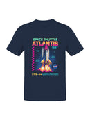 Officially Licensed Nasa Atlantis Space Shuttle 1997 Launch Men's T-shirt