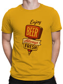 Enjoy Beer Always Fresh Design Men's T-shirt