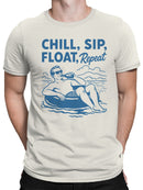 Chill, Sip, Float, Repeat Design Men's T-shirt