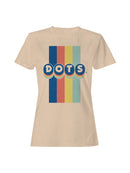 Officially Licensed Dots Retro Rainbow Design Women's T-shirt