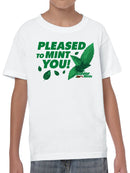 Officially Licensed Junior Mints Mint Inspired Greeting Youth's T-shirt