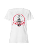 Officially Licensed Coca Cola Coke Bottle "The Pause That Refreshes Women's T-shirt