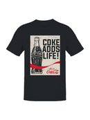 Officially Licensed Coca Cola Classic "Coke Adds Life Men's T-shirt