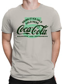 Officially Licensed Coca Cola Vintage Ice Cold Design Men's T-shirt