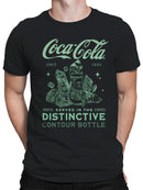 Officially Licensed Coca Cola Distinctive Bottle Art Men's T-shirt