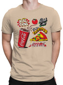 Officially Licensed Coca Cola Perfect Together: Coke & Pizza Men's T-shirt
