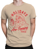 Officially Licensed Coca Cola Holidays Are Coming Santa Graphic Men's T-shirt