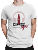 Officially Licensed Coca Cola Coke World Tour Graphic Men's T-shirt