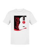 Officially Licensed Coca Cola Guitar Logo Design Men's T-shirt