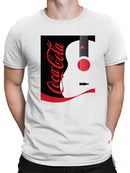 Officially Licensed Coca Cola Guitar Logo Design Men's T-shirt