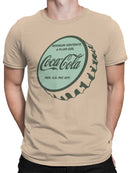 Officially Licensed Coca Cola Vintage Bottle Cap Design Men's T-shirt