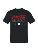 Officially Licensed Coca Cola Coca-Cola World Tour Music Theme Men's T-shirt