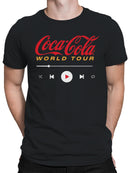 Officially Licensed Coca Cola Coca-Cola World Tour Music Theme Men's T-shirt